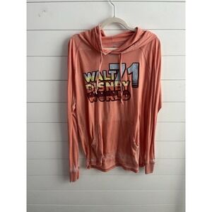 Walt Disney‎ World retro lightweight hooded long sleeve Large 0519